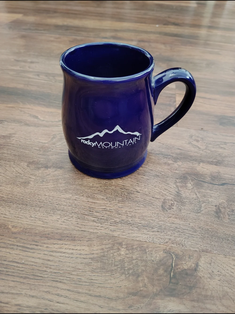 Deep Blue Ceramic Mug with Comfortable Handle